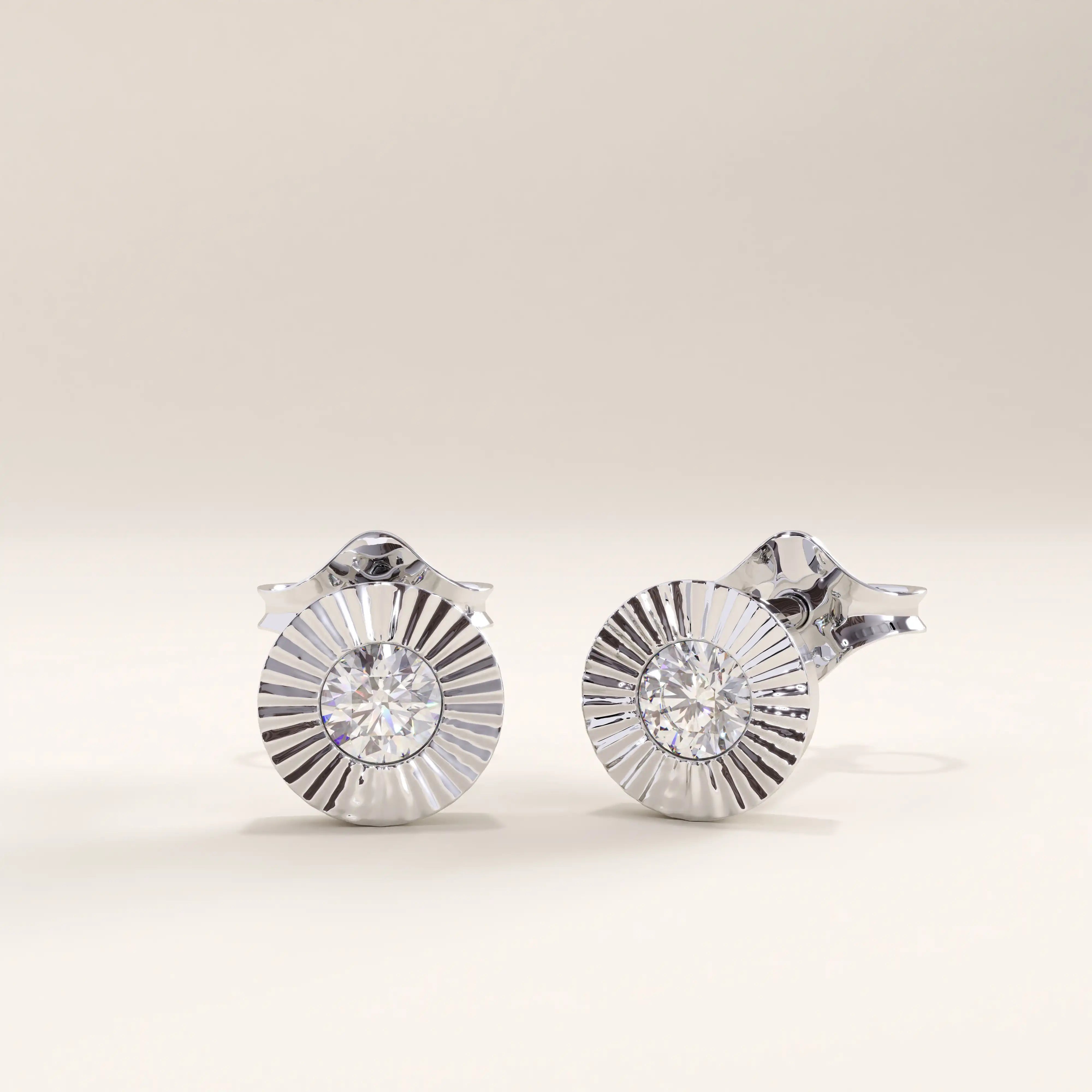 14k Gold Solo Coin Vermeil Earrings - BRENNMORE 