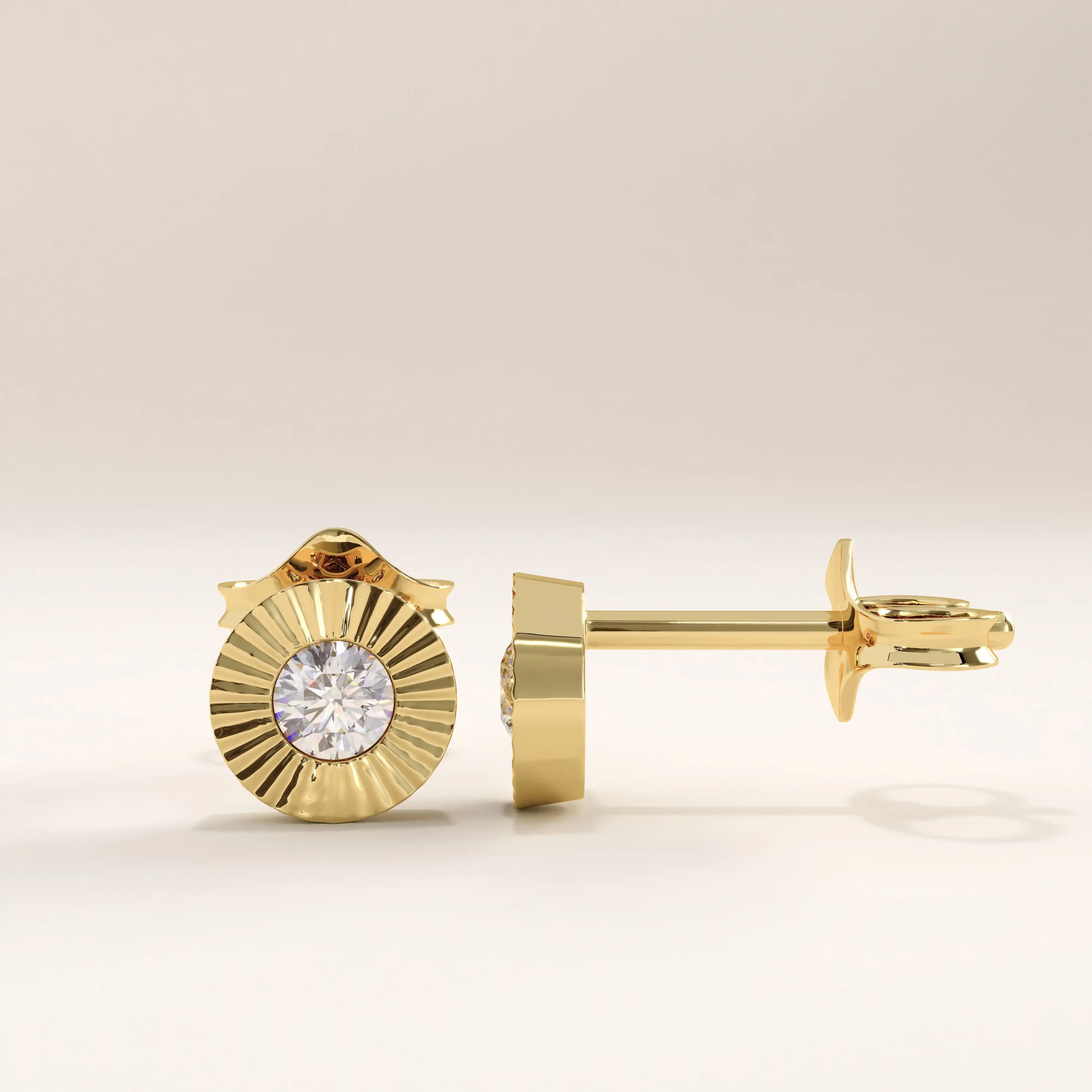 14k Gold Solo Coin Vermeil Earrings - BRENNMORE 