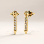 14k Gold Arrow Dangle Vermeil Earrings - BRENNMORE 