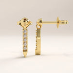 14k Gold Arrow Dangle Vermeil Earrings - BRENNMORE 