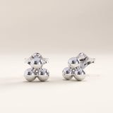 14k Gold Beaded Trio Vermeil Earrings