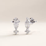 14k Gold Elongated Stud Vermeil Earrings - BRENNMORE 