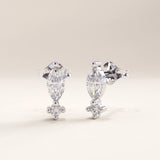 14k Gold Elongated Stud Vermeil Earrings - BRENNMORE 