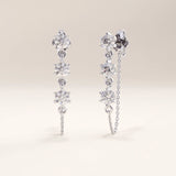 14k Gold Dangle Chain Vermeil Earrings - BRENNMORE 