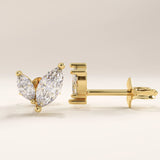 14k Gold Marquise Leaf Vermeil Earrings