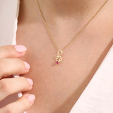 Cancer Ruby Pendant Necklace