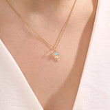 Pisces Aquamarine Pendant Necklace