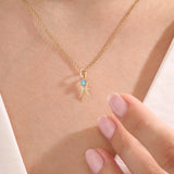 Pisces Aquamarine Pendant Necklace