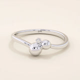 SOLO MOISSANITE BYPASS BALL STACKABLE STATEMENT RING IN 14K SOLID GOLD FOR WOMEN