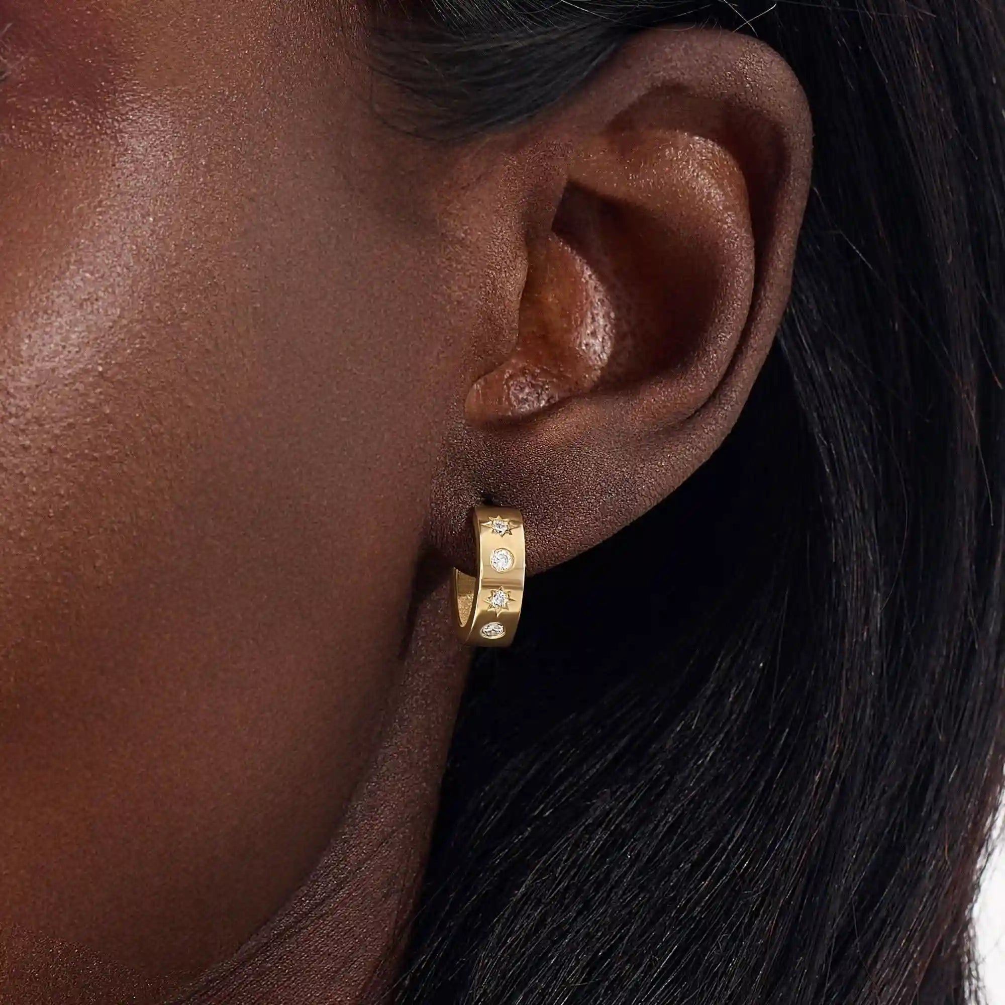 CELESTIAL DOME EARRING IN GOLD