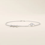14k solid gold dangling tiny moissanite stones bracelet for women