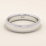 DOME MILGRAIN PLAIN 14K SOLID YELLOW GOLD ALLIANCE UNISEX WEDDING BAND