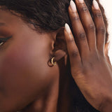 Hexagon Hoop Earrings