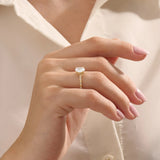 Solitaire Oval Engagement Ring in Gold