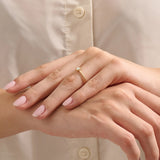 14k Gold Solitaire Flower Engagement Ring