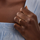 14k Gold Solitaire Flower Engagement Ring