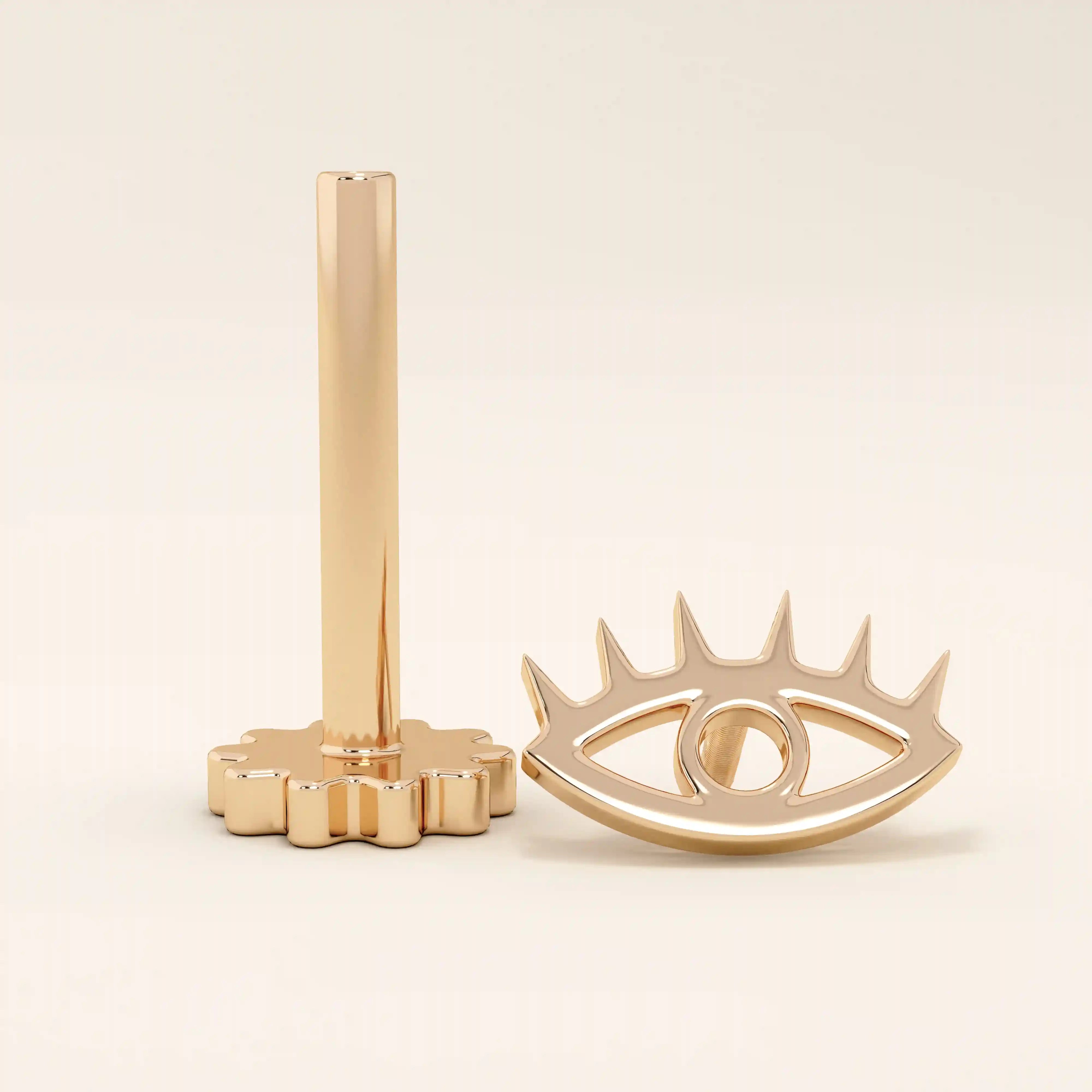 PLAIN EVIL EYE PIERCING IN 14K SOLID GOLD