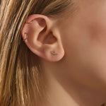 FEATHER PIERCING IN 14K SOLID GOLD FOR WOMEN