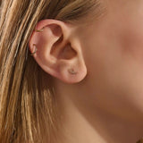 FEATHER PIERCING IN 14K SOLID GOLD FOR WOMEN