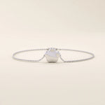 14k solid gold moving daisy flower charm bracelet for women
