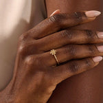 14K SOLID GOLD FLOWER DAISY STACKABLE STATEMENT RING FOR WOMEN