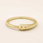 14K SOLID YELLOW GOLD DROP STATEMENT RING FOR WOMEN