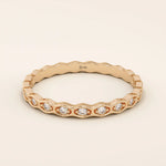 14K SOLID YELLOW GOLD SLIM BAND STACKABLE HIVE WEDDING RING FOR WOMEN