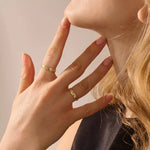 14K SOLID GOLD FLUSH SET SOLO MOISSANITE ALLIANCE WEDDING BAND