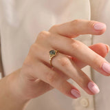 Vintage Moss Agate Gemstone Ring