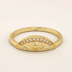 HALF SUNDIAL SIGNET RING IN GOLD