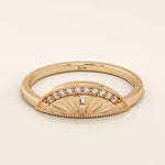 HALF SUNDIAL SIGNET RING IN GOLD