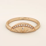 HALF SUNDIAL SIGNET RING IN GOLD