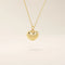 14K SOLID PLAIN YELLOW GOLD 3D HEART PENDANT NECKLACE FOR WOMEN