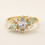 Ice Blue Opal Engagement Ring - BRENNMORE 