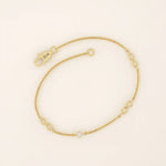 14k solid gold infinity symbol design ultra thin minimalist bracelet for women