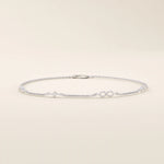 14k solid gold infinity symbol design ultra thin minimalist bracelet for women