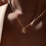 Dangling Letter Necklace in Gold