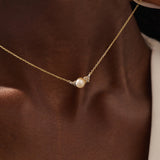 14k Gold Pearl Necklace