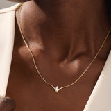 Unique Marquise Gold Necklace