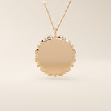 Birth Flower Engravable Pendant Necklace