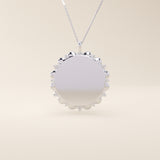 Birth Flower Engravable Pendant Necklace