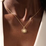 Engravable Flower Pendant Necklace