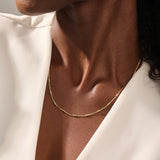 Bar Chain Necklace in Gold