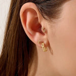 unisex MINIMALIST SNAKE PIERCING in 14k solid gold