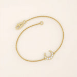MOON CHARM BRACELET IN 14K SOLID GOLD