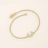 MOON CHARM BRACELET IN 14K SOLID GOLD