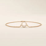 MOON CHARM BRACELET IN 14K SOLID GOLD