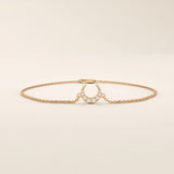 MOON CHARM BRACELET IN 14K SOLID GOLD