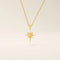 14k solid gold north star burst pendant necklace for women