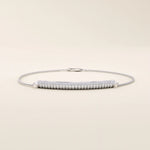 14K SOLID GOLD PAVE MOISSANITE BAR BRACELET FOR WOMEN